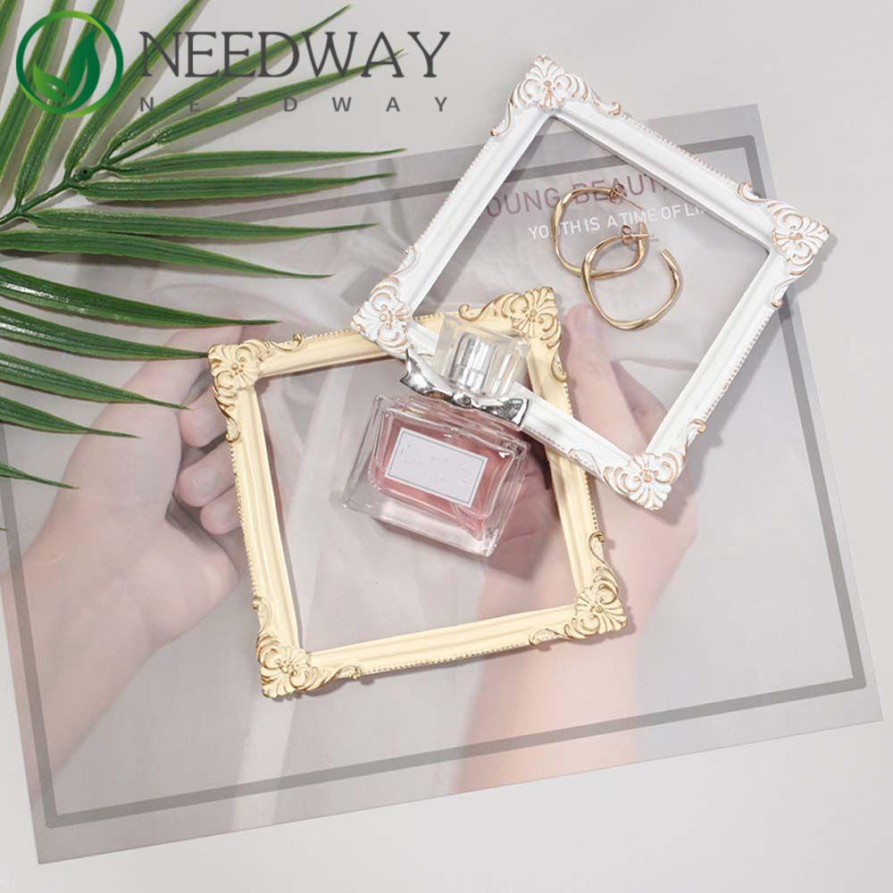 Needway  Paku Bingkai Foto Mini Persegi Dekorasi Rumah Fotografi Latar Belakang Pola Timbul Bingkai Berongga Alat Peraga Tembak