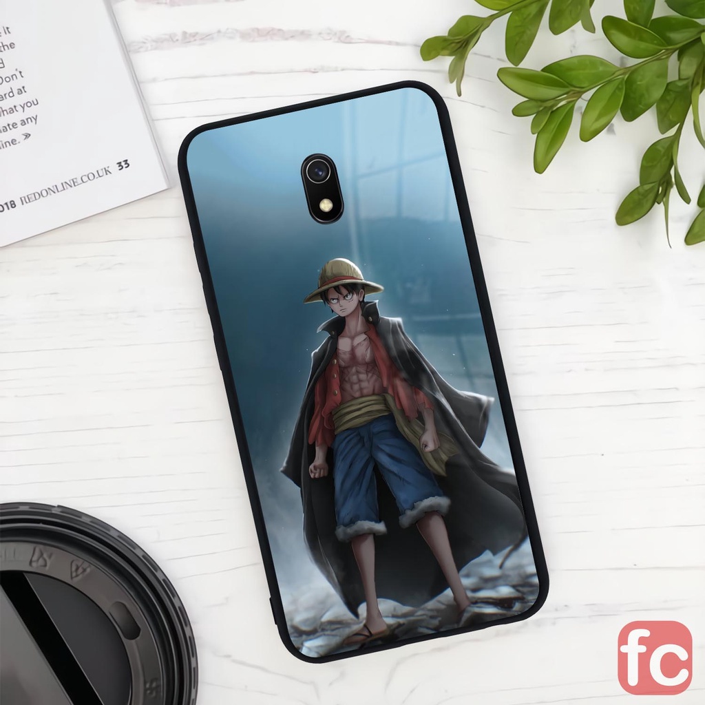 [RM06] Case Glossy Redmi 8a | Casing Kilau Xiaomi 8A  | Motif Anime One Piece Luffy Leca case Keren 