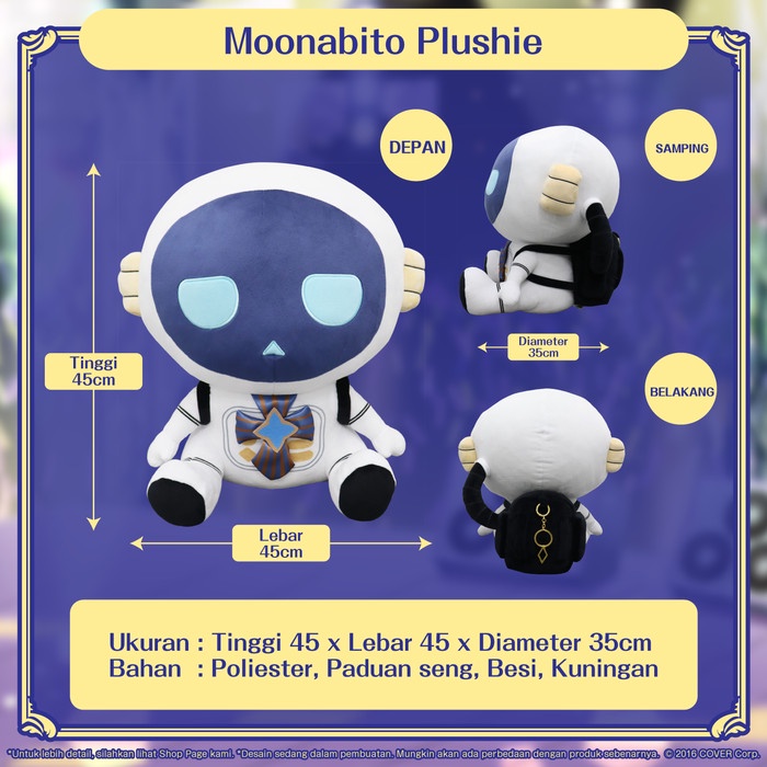 hololive Boneka - Moonabito Plushie - Moona Hoshinova