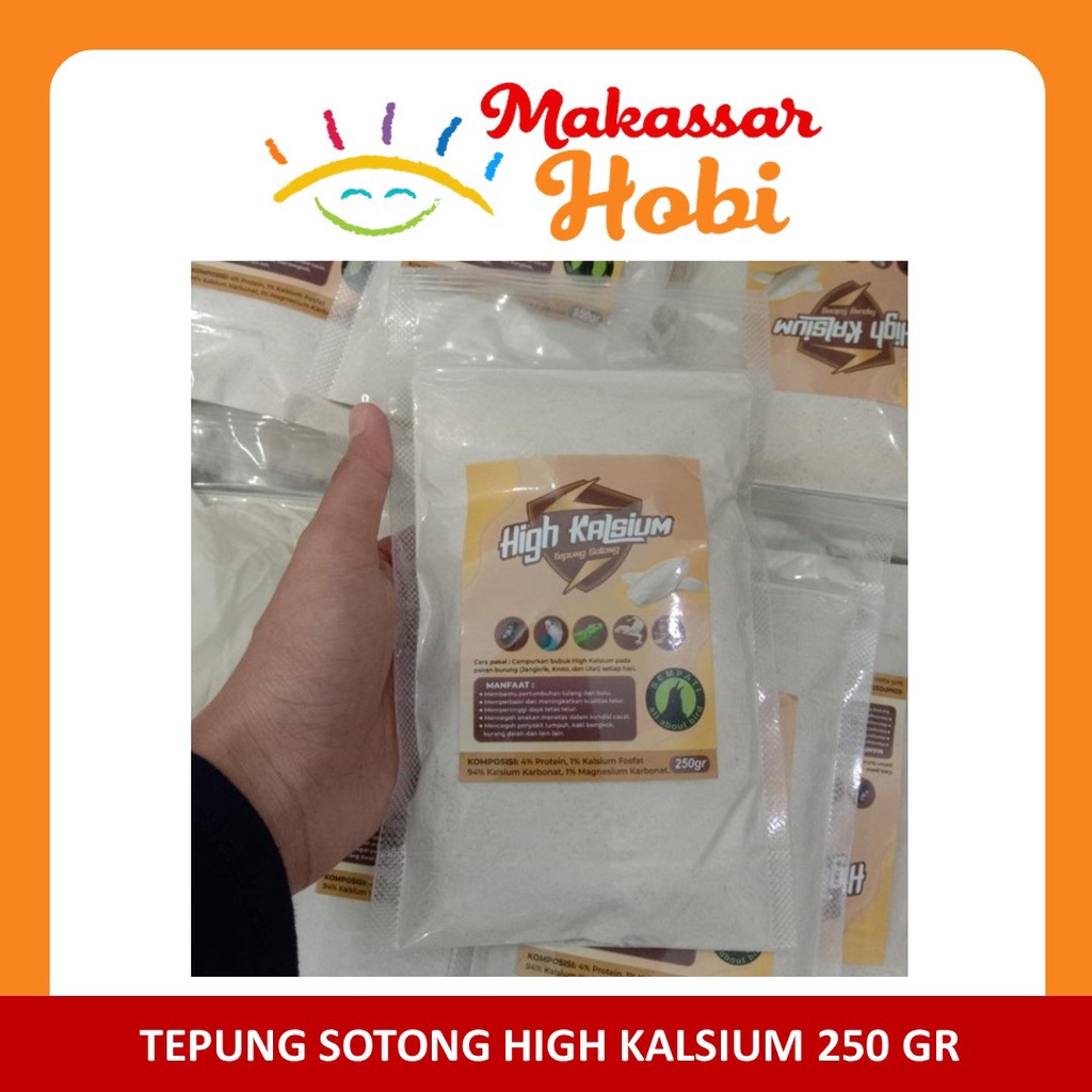 Tepung Sotong High Kalsium 250 gr Pakan Makanan Burung Gecko Kura Kura