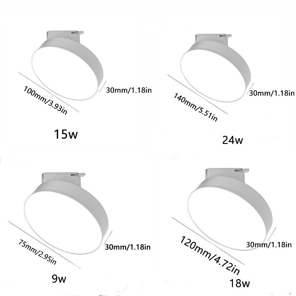 [Elegan] Lampu Downlight Led Aluminium9 /15 /18 /24W Permukaan Dipasang Sorot Isi Cahaya Track Ceiling Light