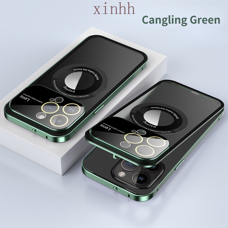 IPHONE Casing Gesper Mewah Cocok Untuk Iphone14 13 12 Pro Max Casing Pelindung Hisap Magnetik Hollow