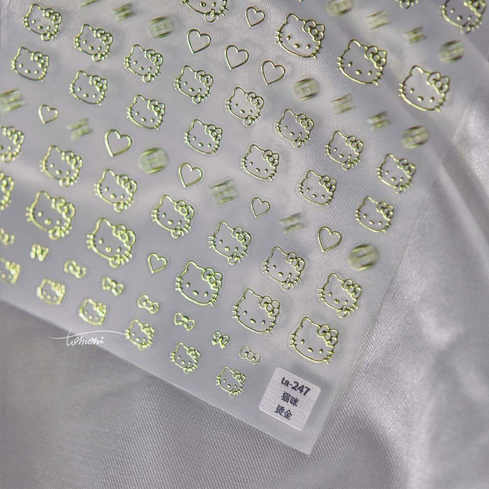 Agustina Stiker Kuku Kartun Wanita Lucu Crayon Shin-chan Kitty Cat Marie Cat Panda Dekorasi Kuku