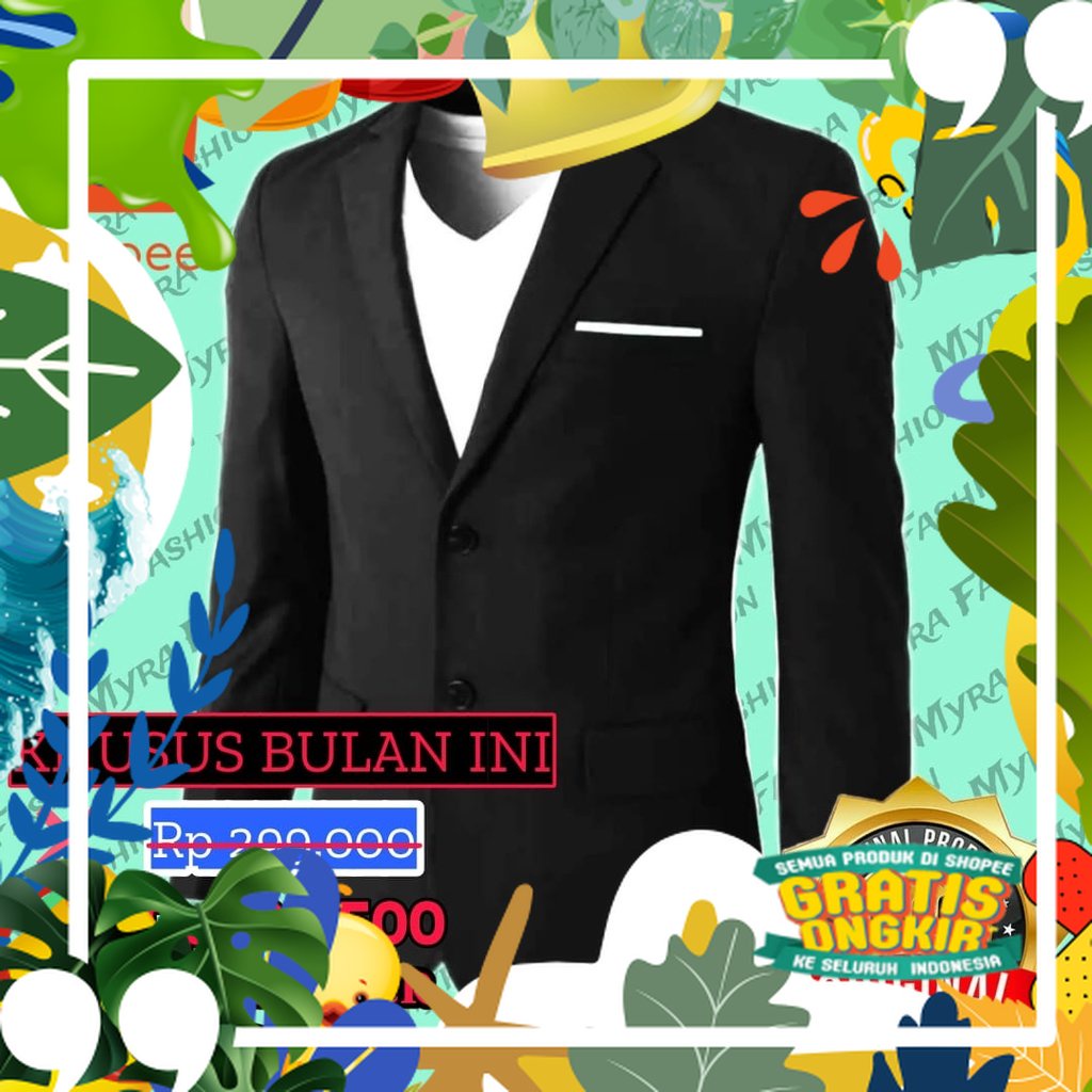 COD Jas Blazer Hitam Pria ORIGINAL / Jas Slimfit / Jas Warna Hitam / Jas Blazer Pria / Jas Blazer/ B