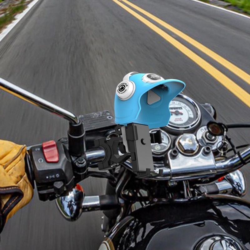 Kreatif Rotatable Helm Pemodelan Stang Motor Phone Holder/Sepeda Dilepas GPS Navigasi Sunshield Bracket