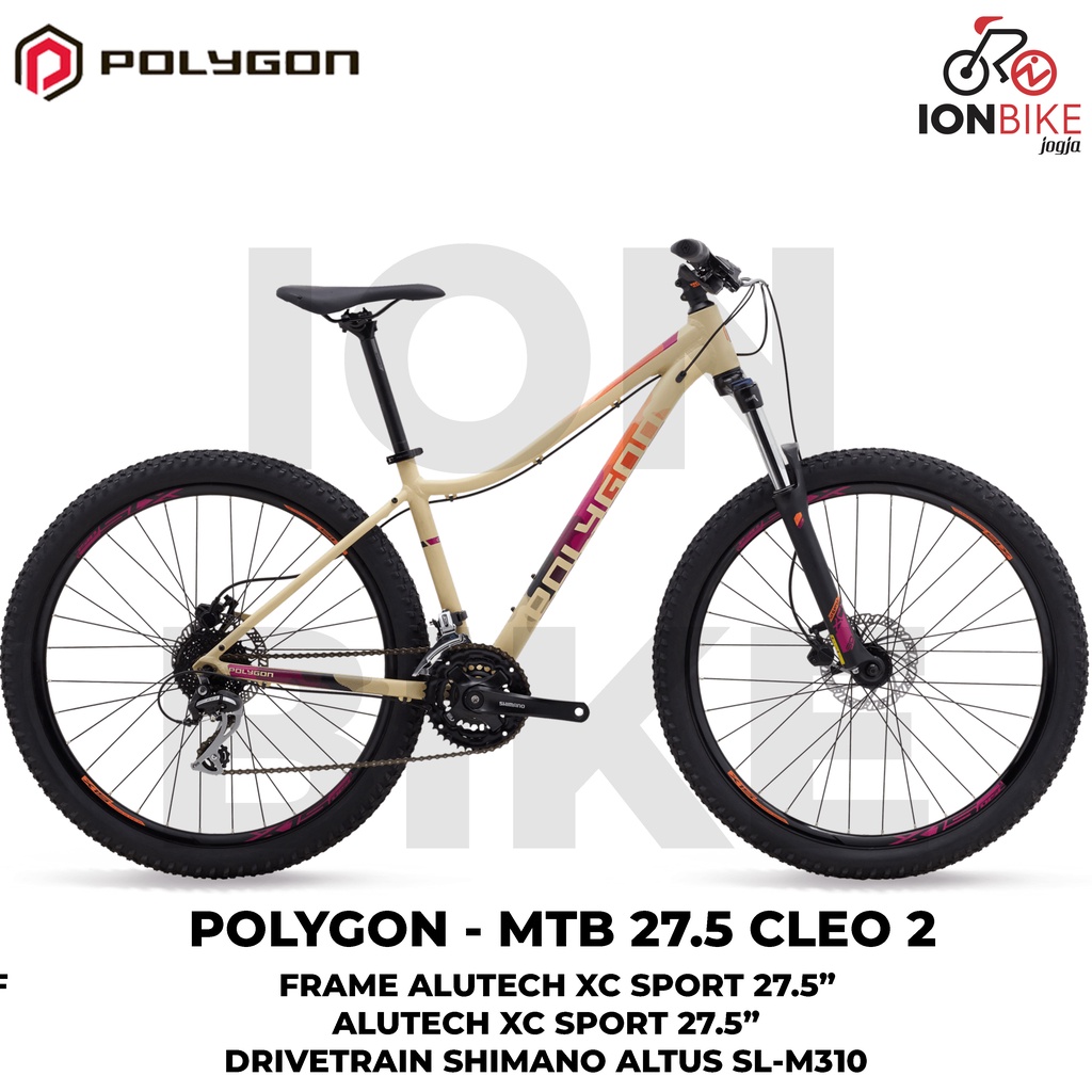 Sepeda MTB 27.5 Inch Polygon Cleo 2 2.0 Terbaru Frame Alloy Cewek Wanita Ladies Gunung Batangan Pend