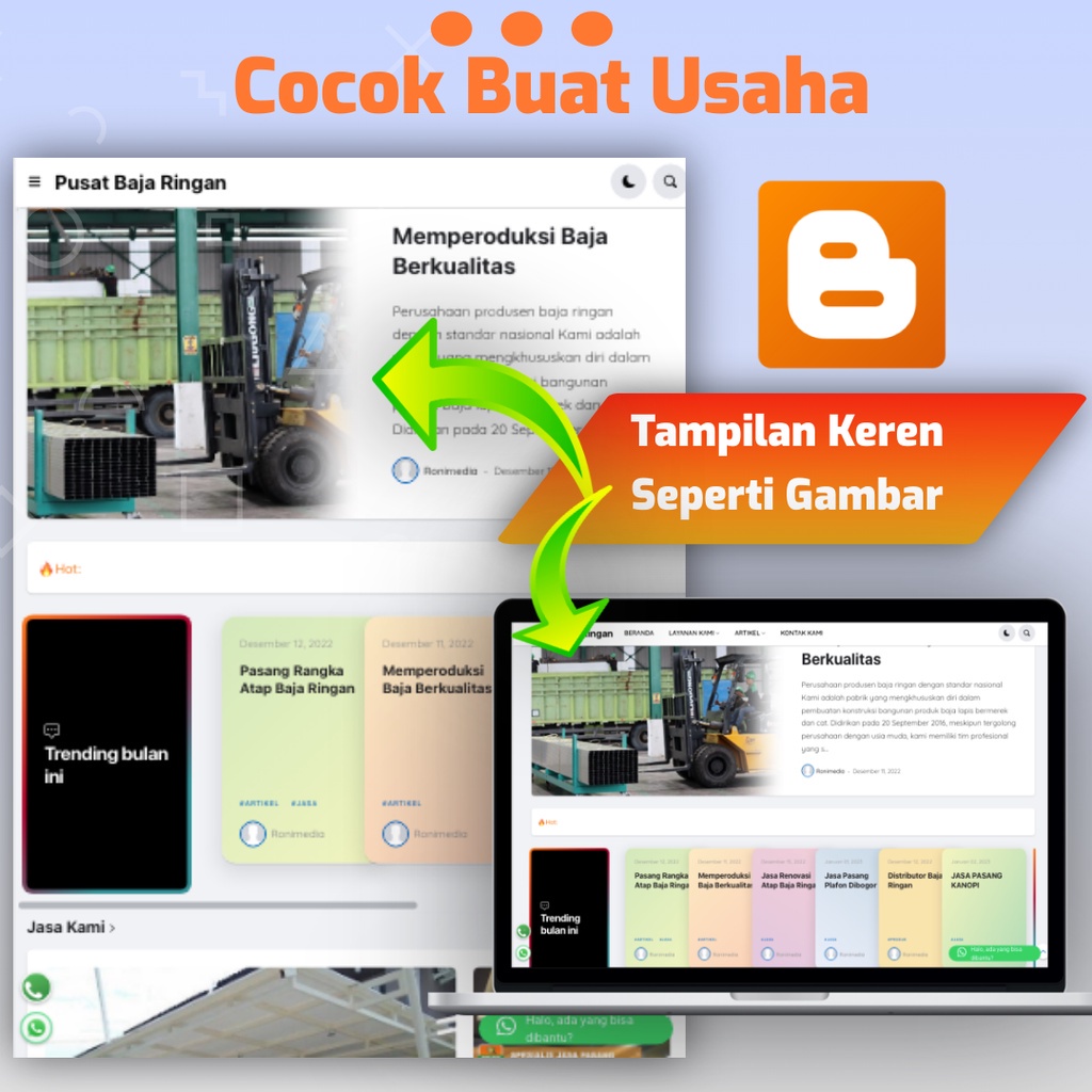 Jasa Pembuatan Blog Usaha / blog / website
