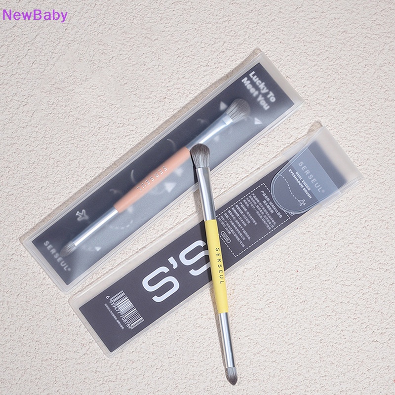 Newbaby 1PC Sikat Pewarna Mata Dua Ujung Noda Detail Highlight Brush Alat Makeup ID