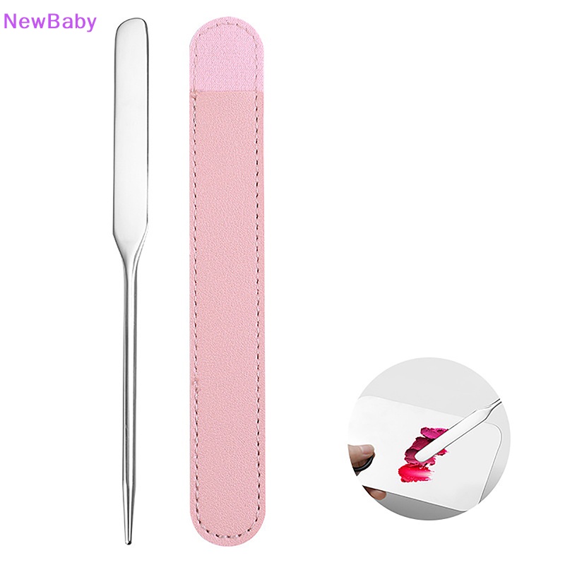 Newbaby Spatula Stik Pencampur Pencampur Pencampur Spatula Dual Head Stainless Steel Dengan ID Tas