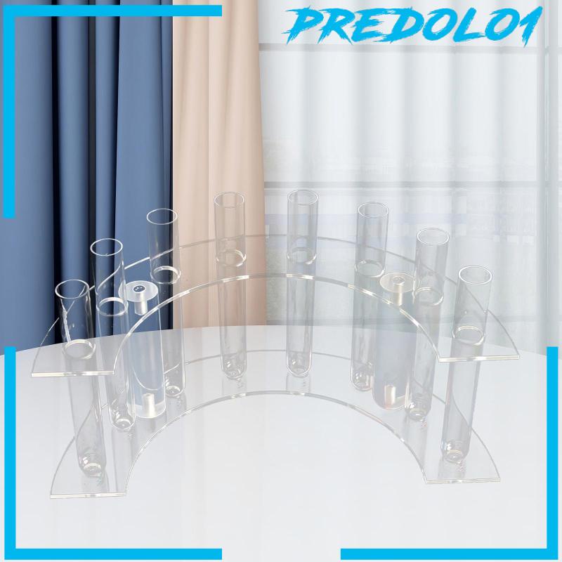 [Predolo1] Vas Tabung Reaksi Transparan Holder Tanaman Untuk Taman Kamar Tidur Indoor