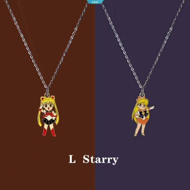 Kawaii Anime Kartun Sailor Moon Kalung Desain Rantai Tulang Selangka Halus Ringan Aksesoris Sehari-Hari [ZK]