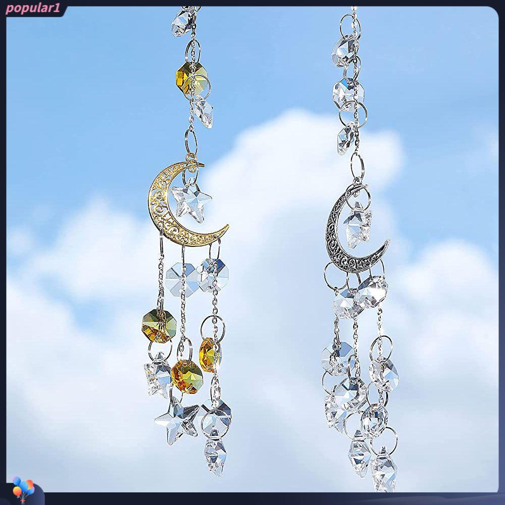 Populer Suncatcher Lonceng Angin Warna-Warni Kerajinan Hadiah Indoor Outdoor Dekorasi Halaman Liontin Kristal