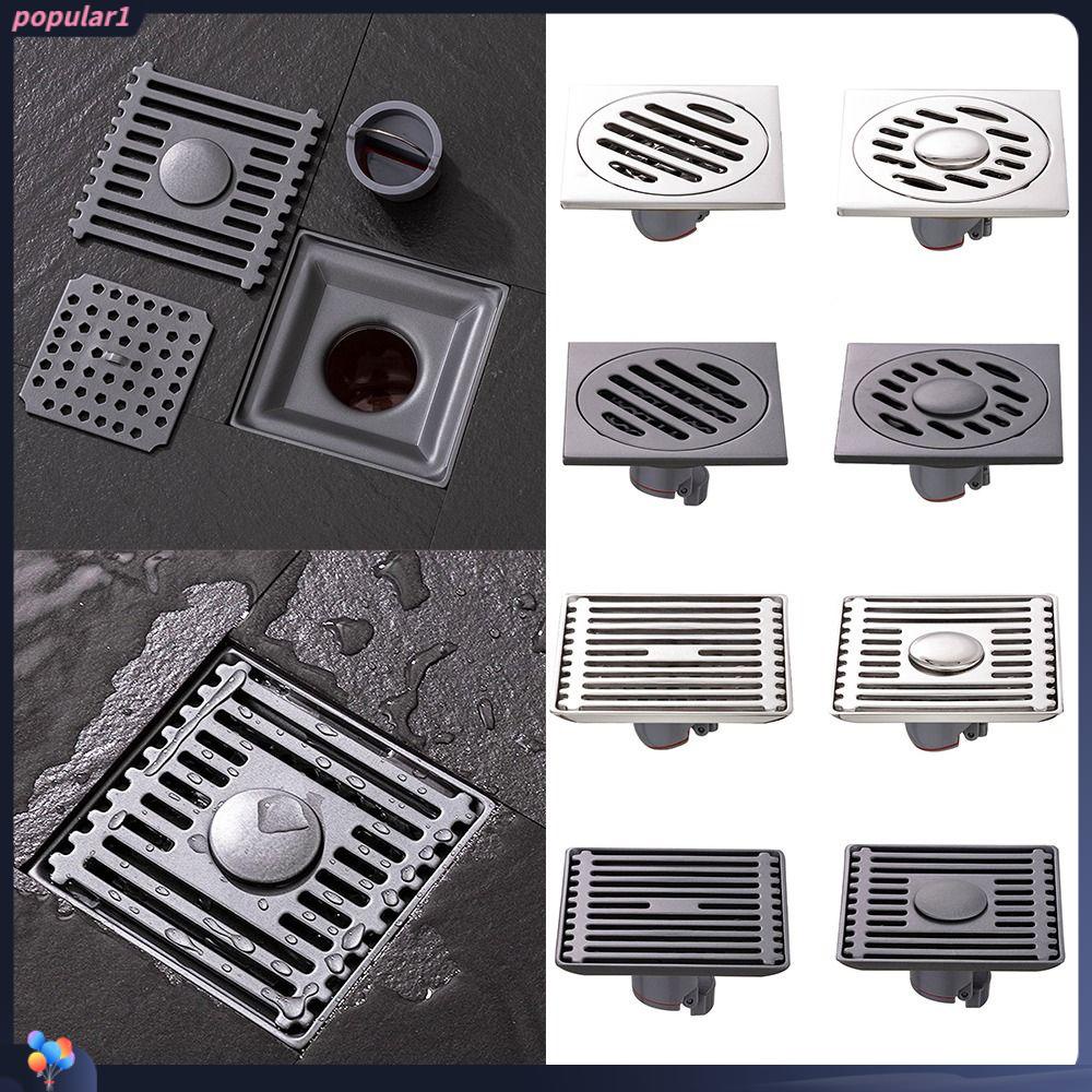 Populer Shower Floor Drain Stainless steel Pencegah Arus Balik Sikat Saringan Rambut Limbah Floor Drain