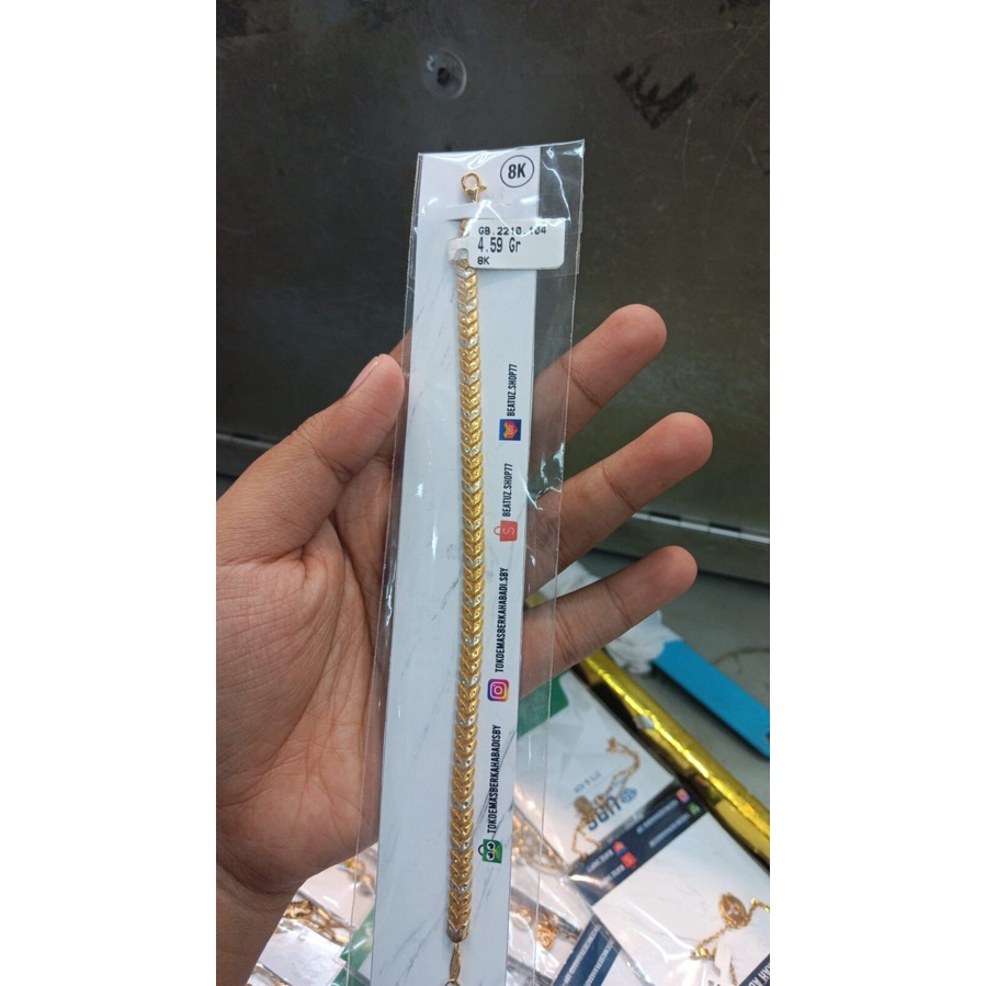 Gelang sisik naga ubs terbaru kadar 375 8k fashion wanita dewasa