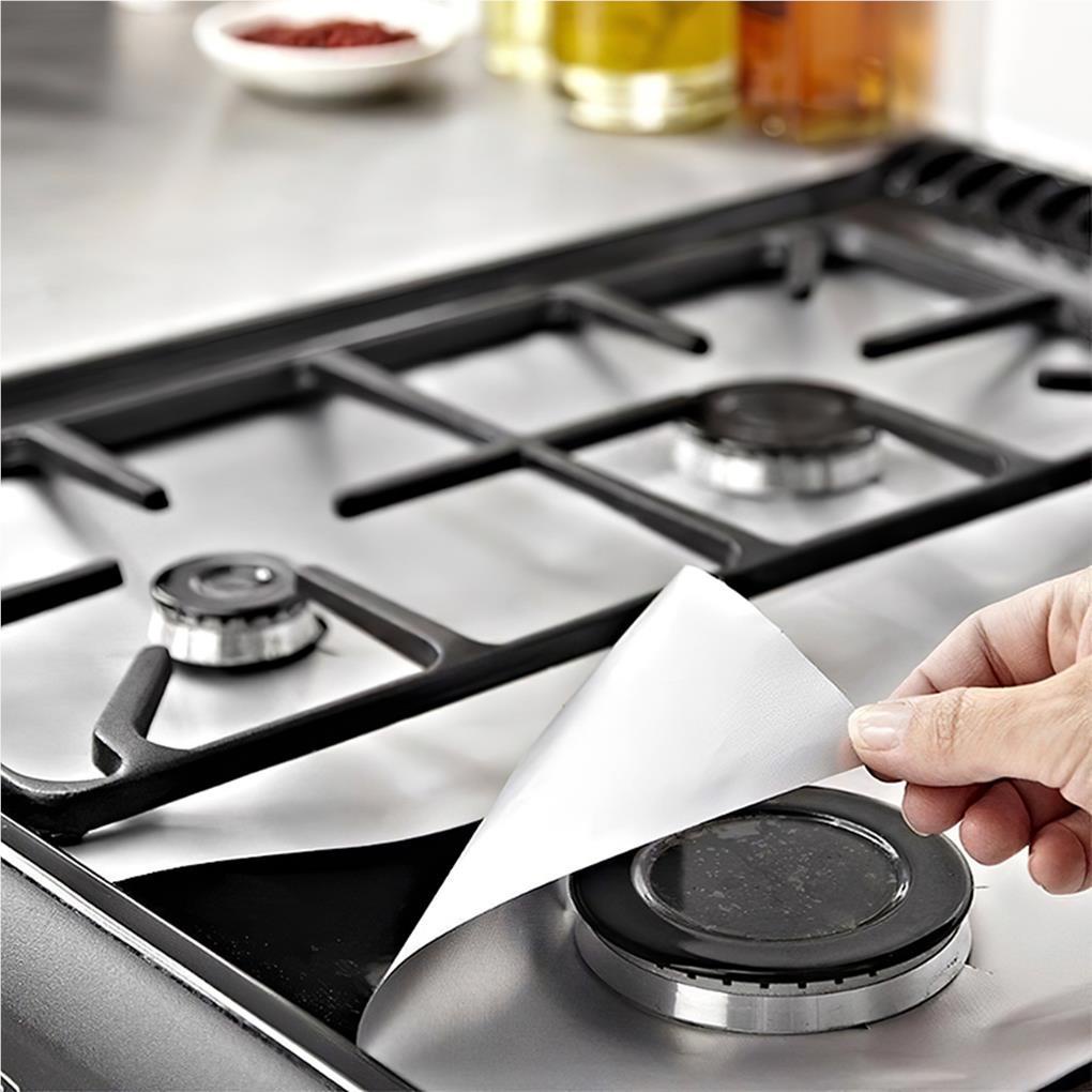 4pcs Pelindung Kompor Gas Stove Burner Cover Kitchen Gadget Mat Reusable Cooktop Pad Untuk Peralatan Restoran