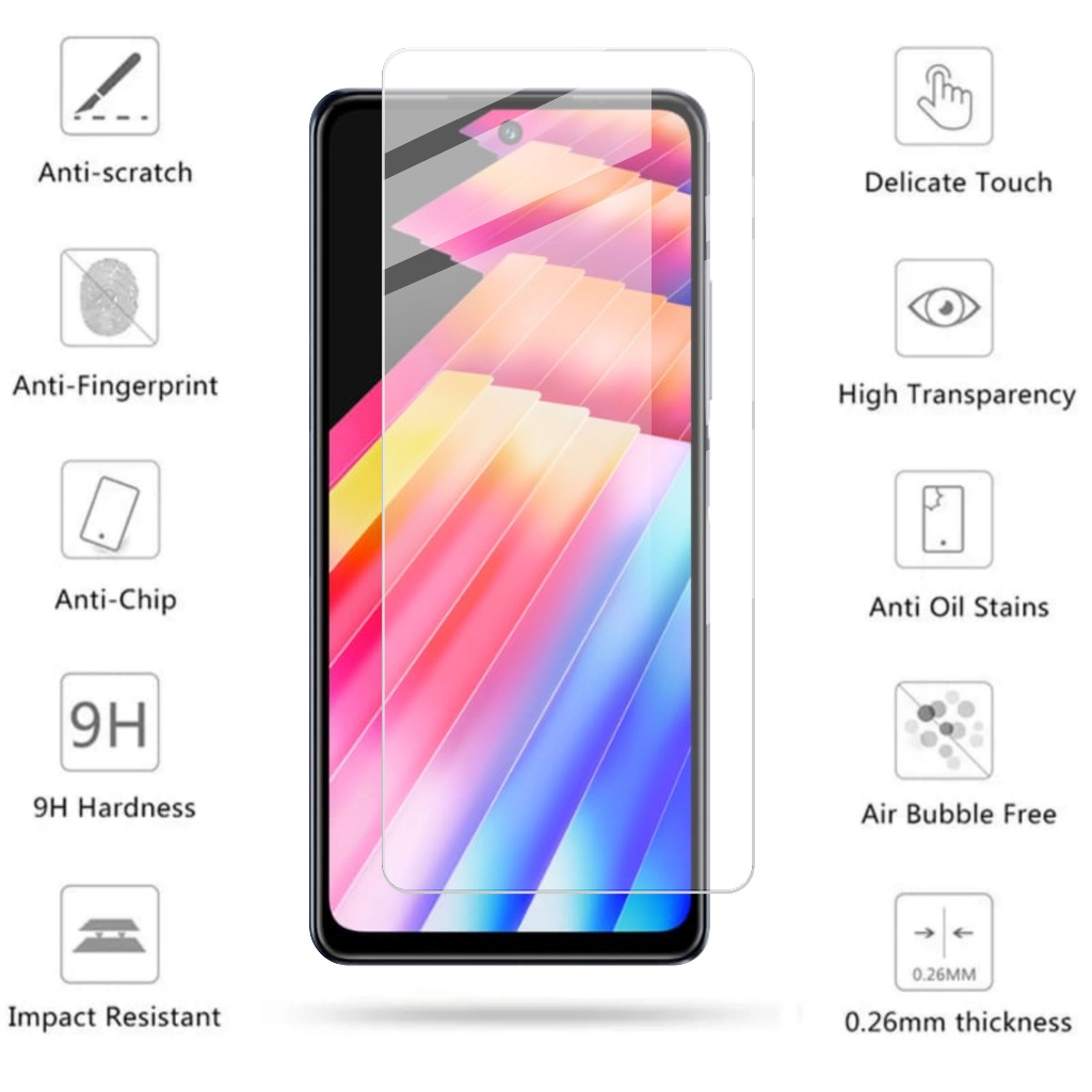Tempered Glass INFINIX HOT 30 NFC Anti Gores Layar Handphone