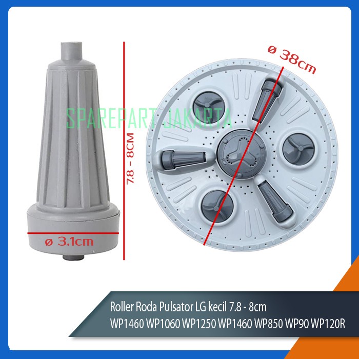 Roda samping pulsator mesin cuci LG RSS27