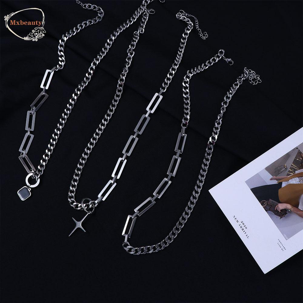 Mxbeauty Kalung Pria Keren Hadiah Teman Untuk Dewasa Punk Splicing Rantai Titanium Steel Woman Necklaces