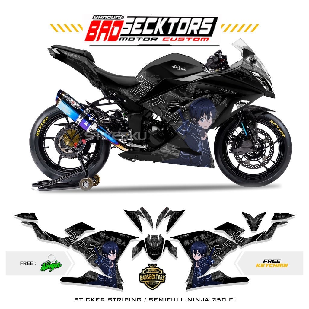 STRIPING NINJA250 FI SEMIFULL / NINJA 250 FI MOTIF 35 ANIME / SEMIFULL NINJA FI / NINJA 250 FI / STO