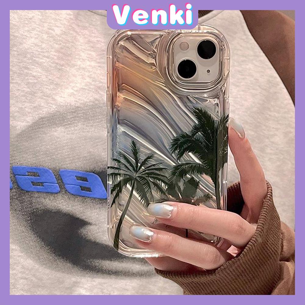 VENKI - Untuk iPhone 11 iPhone Case Laser Reflektif Bening Phone Case TPU Soft Shockproof Airbag Phone Case Summer Coco Kompatibel dengan iPhone 14 13 Pro max 12 Pro Max XR XR 7 8Plus