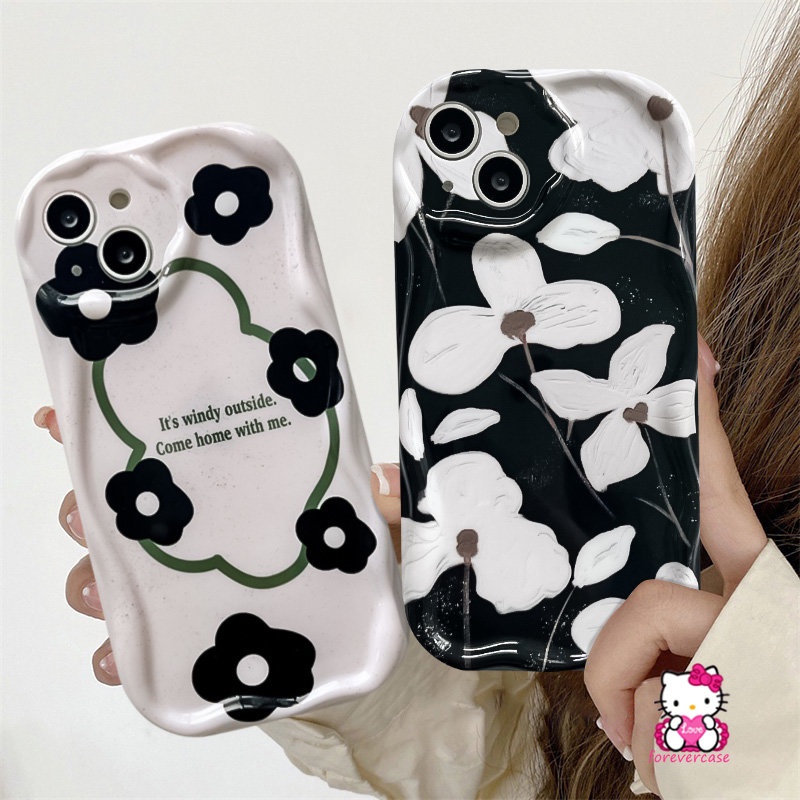 Casing Tepi Lengkung Bergelombang 3D Untuk VIVO Y36 Y16 Y51 Y50 Y21 Y95 Y35 Y20s Y12s Y21A Y15A Y17 Y11 Y21s Y33s Y20i Y12 Y31 Y22s Y02 Y15 Y20 Y91 Y15s Y91C Y30 Art Fresh Flower Soft Cover