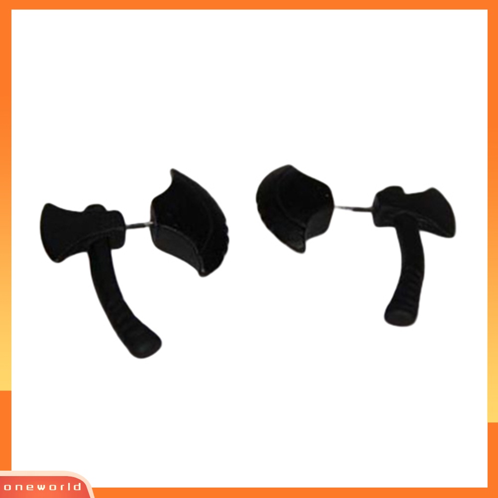 [WOD] Hatchet Stereoskopik Punk Pria Wanita Impalement Ear Stud Earring Jewelry
