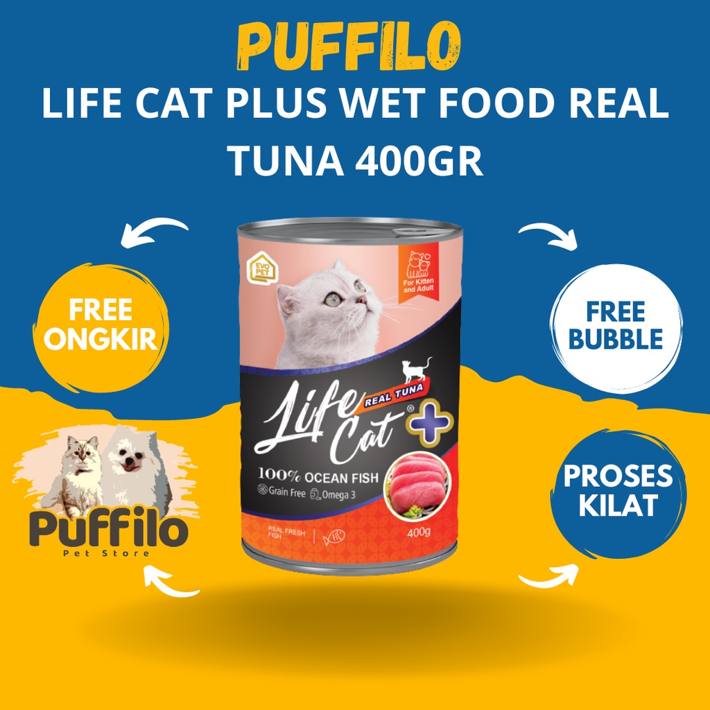 Makanan Kucing Kaleng Basah Life Cat + (PLUS)