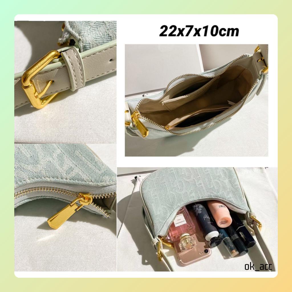 BARU Tas Selempang Kulit Wanita Luxury Mini Bag FT77 ukuran size 22 x 7 x 10 cm