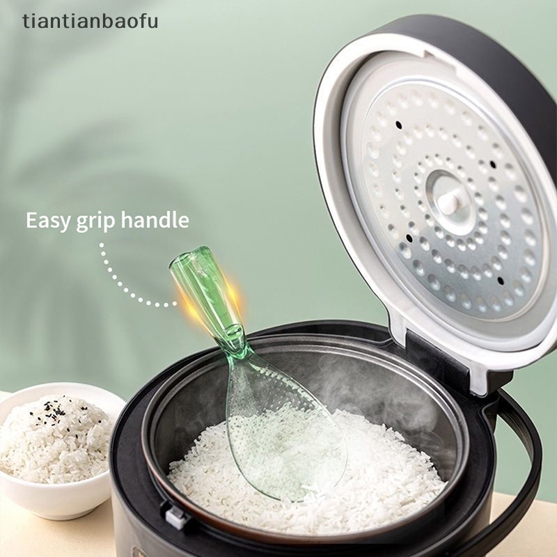 [tiantianbaofu] Standing Rice Spoon Non Stick PP Bahan Rice Cooking Scoop Dapur Alat Makan Aksesoris Butik