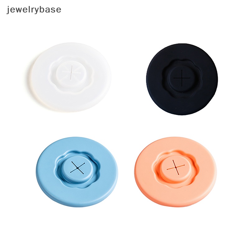 [jewelrybase] All-matching Silicone Cup Lid Glass Drink Cover Tahan Panas Dengan Lubang Sedotan Tahan Lama Aksesoris Botol Fleksibel Dicuci Butik