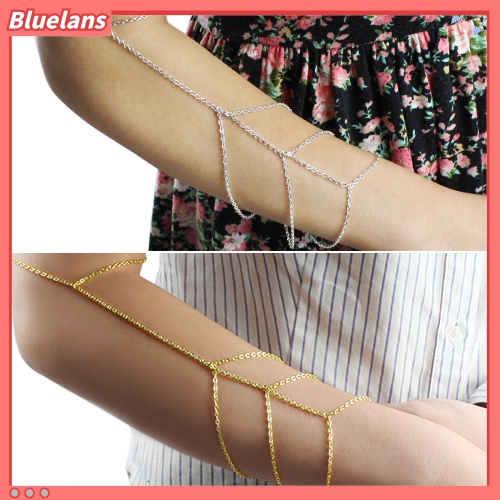 [BLS] Wanita Berlapis Upper Arm Shoulder Slave Harness Rantai Ban Lengan Manset Armlet Bracelet