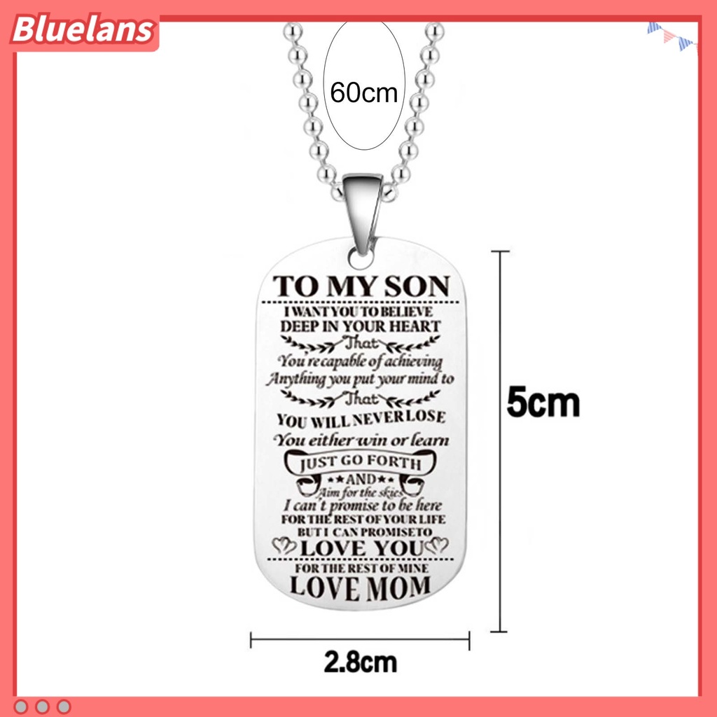 [BLS] Bola Rantai Hip Hop Penjaga Kalung Baja Titanium Untuk Anakku Tag Sweater Kalung Perhiasan Aksesori