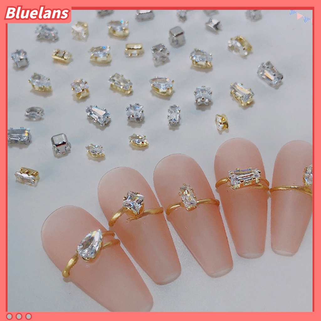 [BLM] 20pcs /Box Hiasan Kuku Glitter Nail Art Cubic Zirconia Shiny Nail Rhinestone Jewelry Ornamen Untuk Wanita