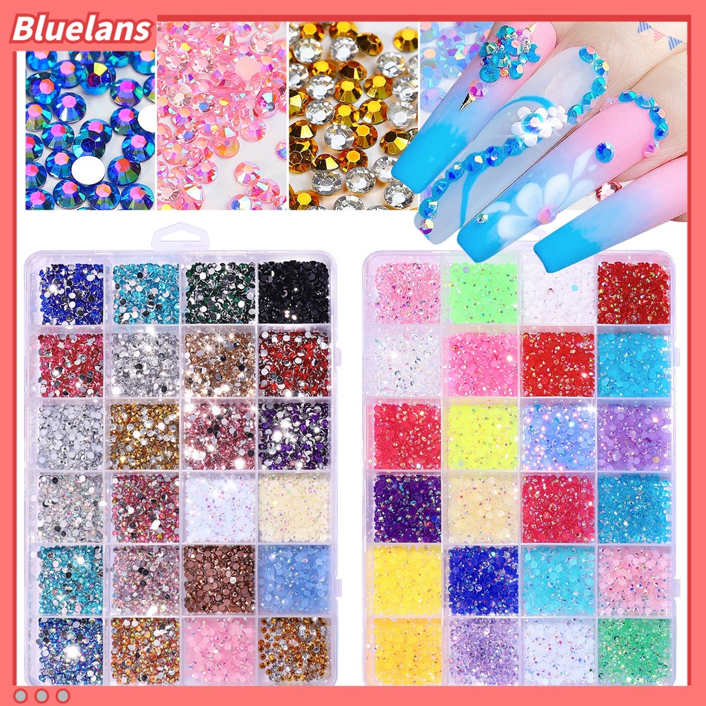 [BLM] 1kotak Hiasan Kuku Warna Cerah Bentuk Tidak Teratur Resin Warna-Warni Halus Bersinar DIY 3D Nail Art Dekorasi Perlengkapan Kecantikan