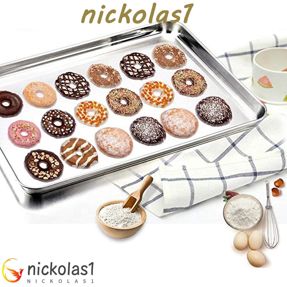 Nickolas1 Loyang Cetakan Kue Kering Stainless Steel Mudah Bersih Peralatan Masak Home Dishes Bake Pan