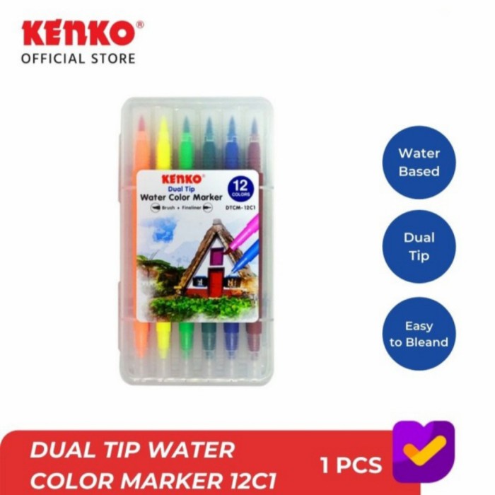 

KENKO Spidol Cat Air Dual Tip Marker 12 Warna DTCM-12C1