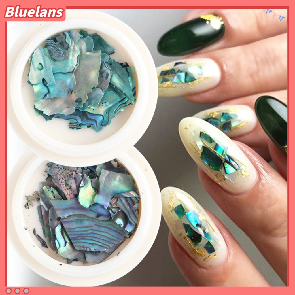 [BLM] 1kotak Manicure Decor Bentuk Tidak Teratur Berkilau Warna Vibrant Tekstur 3D Mudah Diterapkan Dekoratif Menawan Glitter Fragmen Nail Art Payet Dekorasi Perlengkapan Kuku