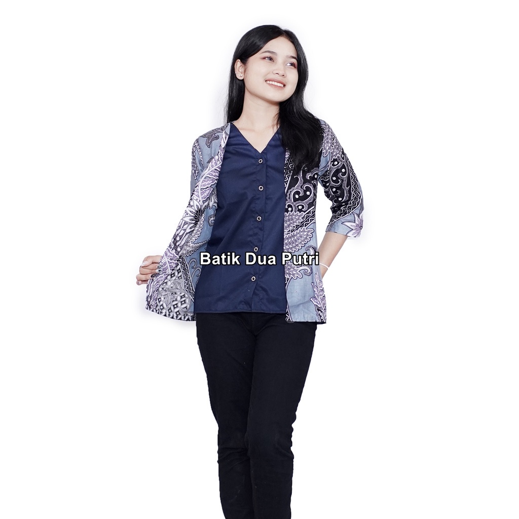 Batik Wanita Modern Kemaja Pria Couple Trendy Batik Dua Putri-manggis