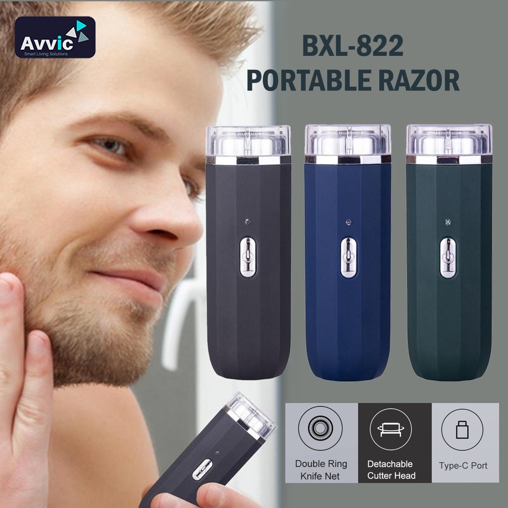 BoXiLi BXL-822 Alat Cukur Elektrik Portable Mini Beard Shaver Alat Cukur Jenggot Rechargeable