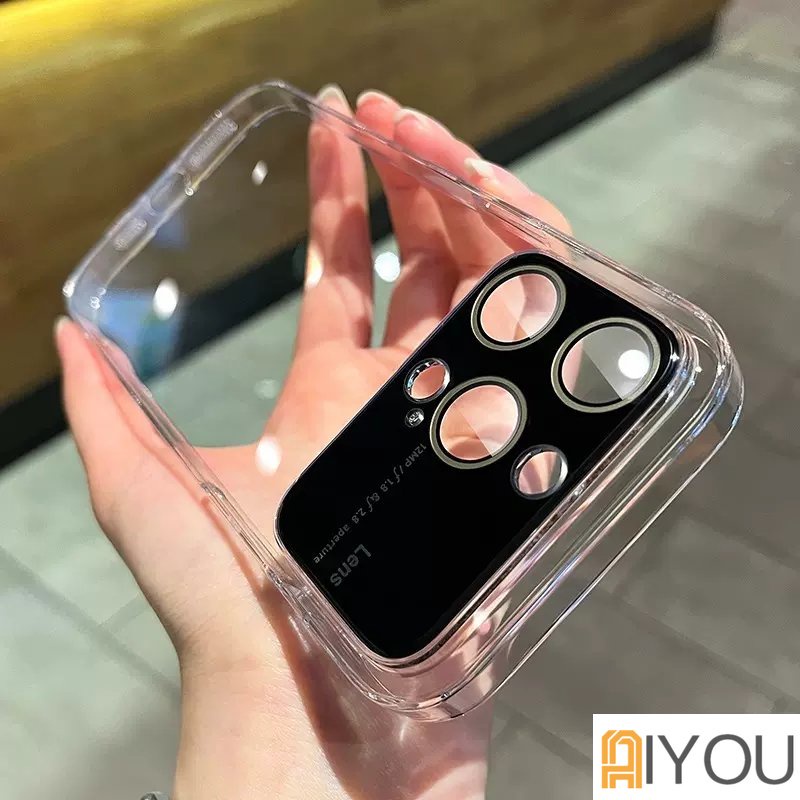 IPHONE Casing TPU Soft Bening Jendela Besar/Black/White/Pink] Kompatibel Untuk Casing Iphone12 Pro13 14 pro max