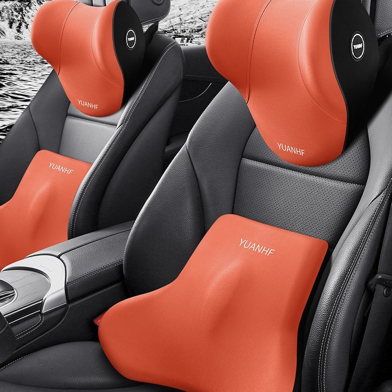 Bantal Mobil Memory Foam Neck Pillow Cervical Lumbar Support Car Headrest Back Pad Bantal Punggung Aksesoris Interior Mobil Kantor