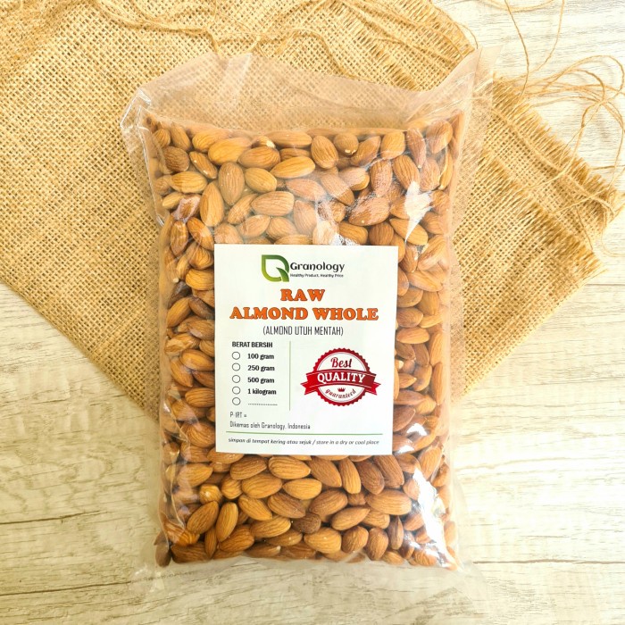 

New Arrival Kacang Almond Whole Mentah / Raw Almond Whole - 1 kg