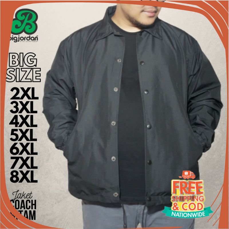 JAKET OOTD KONSER OOTD CAFE/ jaket coach pria parasut jumbo big size oversize xxl xxxl xxxxl xxxxxl 