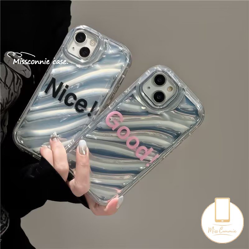 Luxury Simple Alfabet Inggris Bagus Case Cocok Untuk IPhone 11 13 14 12 Pro Max6 6S 7 8 Plus XR X XS MAX 7Plus 8Plus SE 2020lembut Tpu Bening 3D Bergelombang Melengkung Sarung Kartu Laser