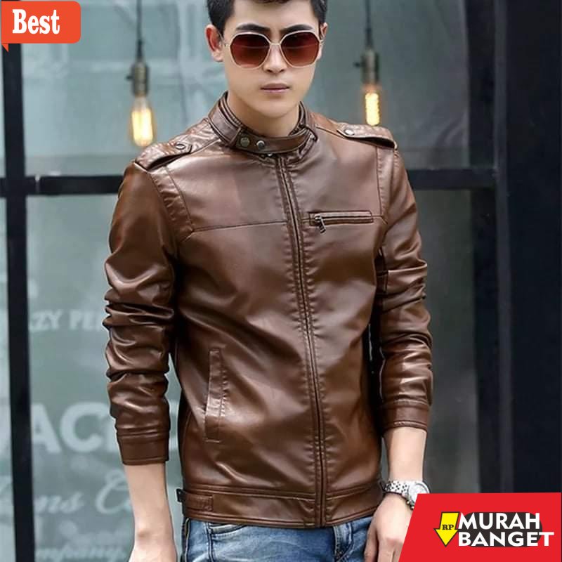 Jaket kulit pria terbaru- Jaket nwe HITAM , COKLAT/jaket kulit pria