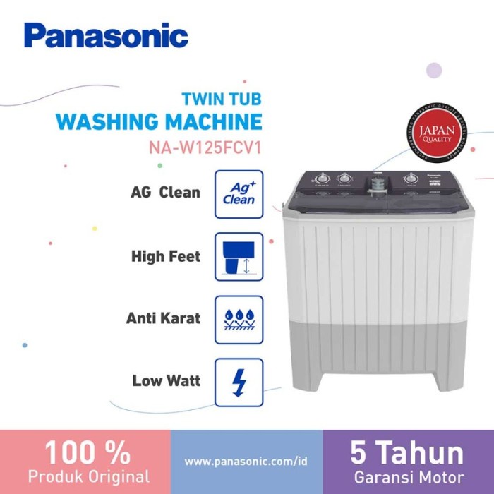 MESIN CUCI PANASONIC NAW125FCV1V