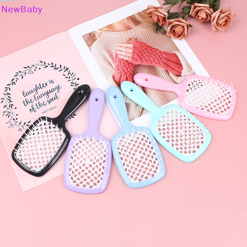 Newbaby Sisir Sisir Rambut Square Spa Massage Combing Sisipan Rambut Sisir Anti Statis ID