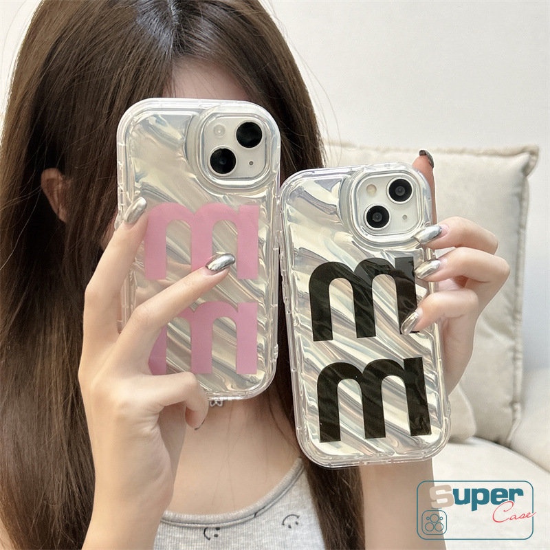 IPHONE Case Kerut Stereo 3D Lucu smile Kreatif Kompatibel Untuk Iphone11 13 7Plus 14 12 Pro MAX XR X7 6 8 6S Plus XS MAX SE 2020mewah Simple Letter Dazzle Kartu Warna Soft Case