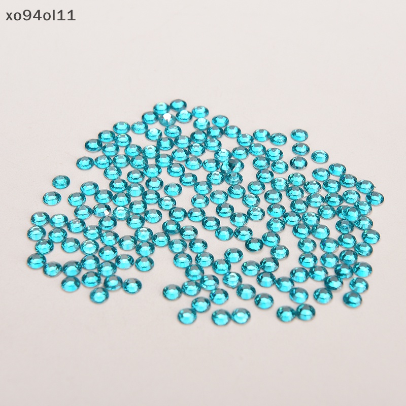 Xo Banyak 1000 Pcs Berlian Imitasi Segi Flatback Kristal Manik-Manik Bulat Nail Art DIY 4mm Baru OL