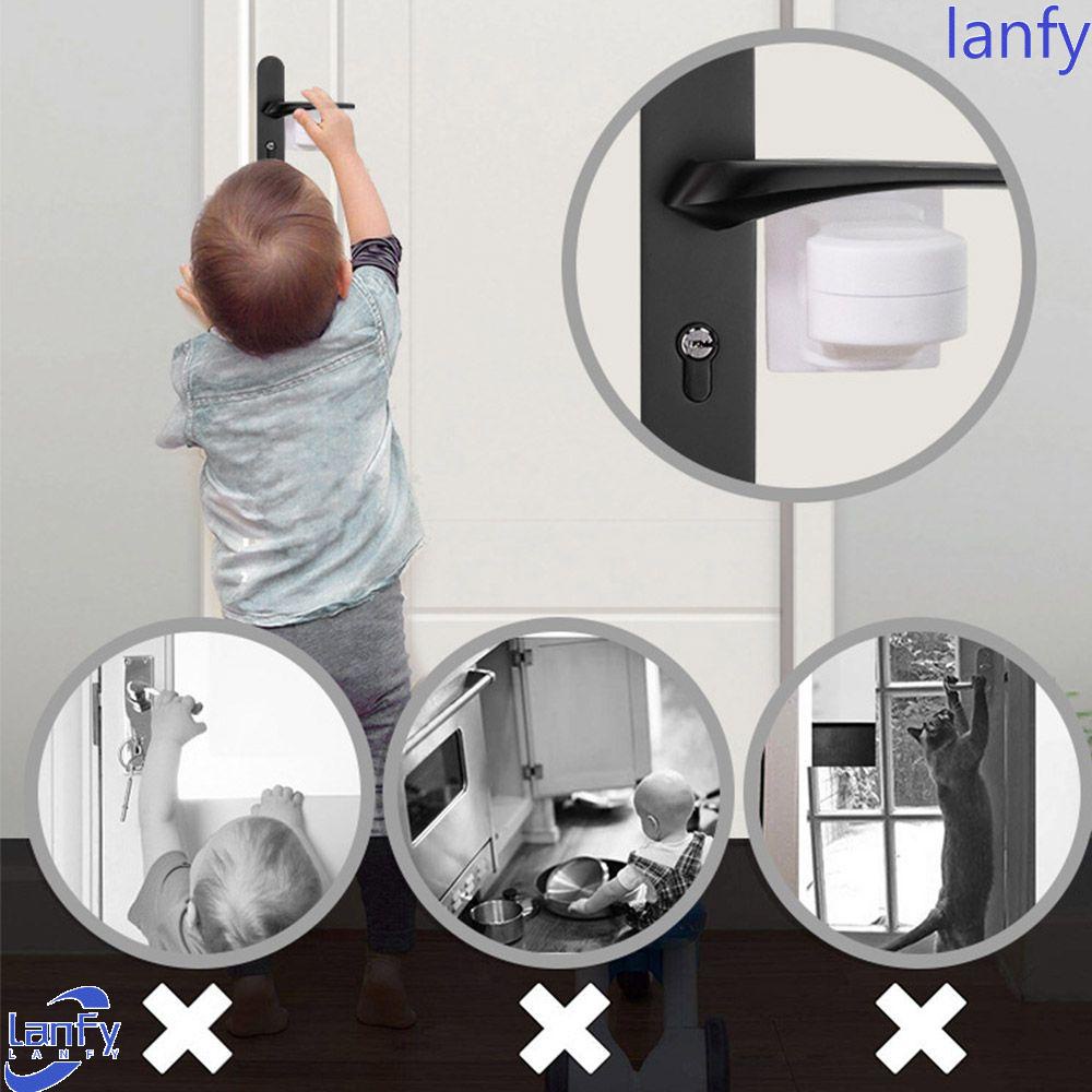 Lanfy door Lever Lock Child Professional Perangkat Pelindung Pintu anti Buka